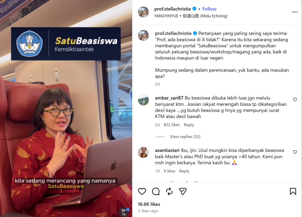 satubeasiswa prof stella christie
